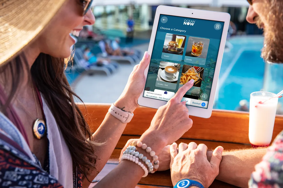 Princess Cruises Bestellung via Tablet